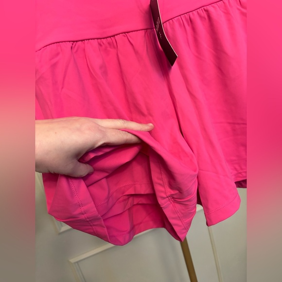 Halara Hot Pink Shorts Super High Waisted 2-in-1 Yoga Shorts 7" Pockets NWT - Picture 2 of 6